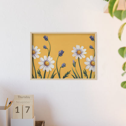 Spring Daisies Wood Framed Posters