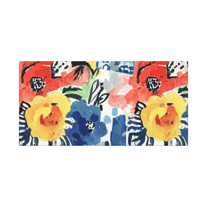 Abstract Flora Stretched Canvas Wall Art