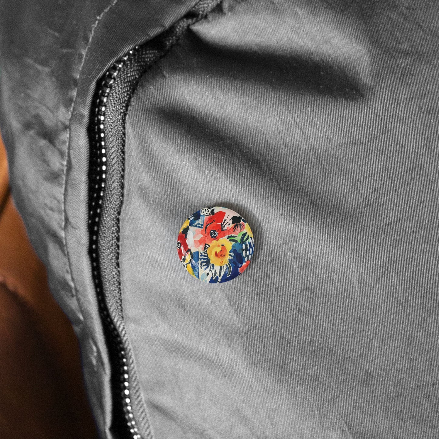 Abstract Flora Round Pins