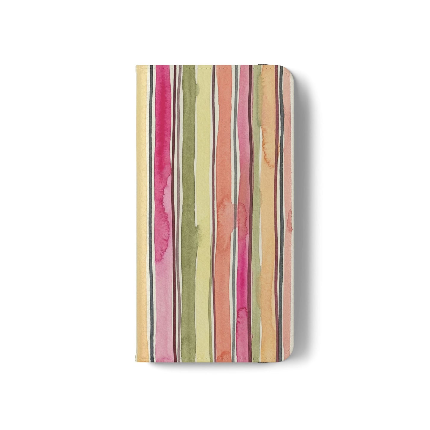 Summer Stripe Vegan Leather Flip Case