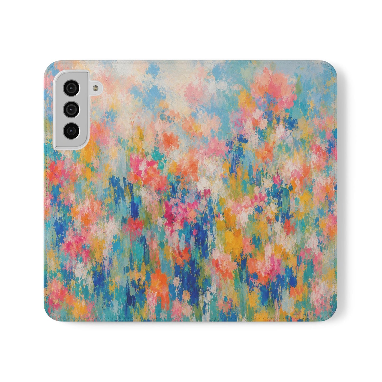 Chromatic Meadow Vegan Leather Flip Case