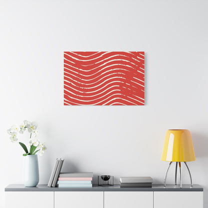 Scarlet Tide Stretched Canvas Wall Art