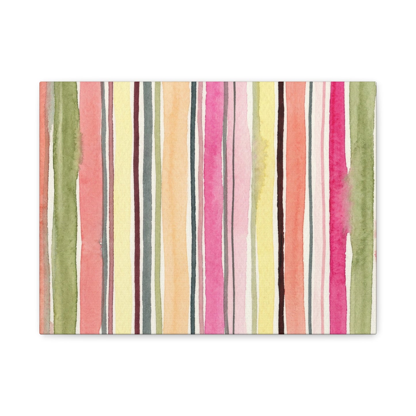 Summer Stripe Stretched Canvas Wall Art