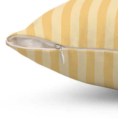 Buttercup Stripe Square Throw Pillow