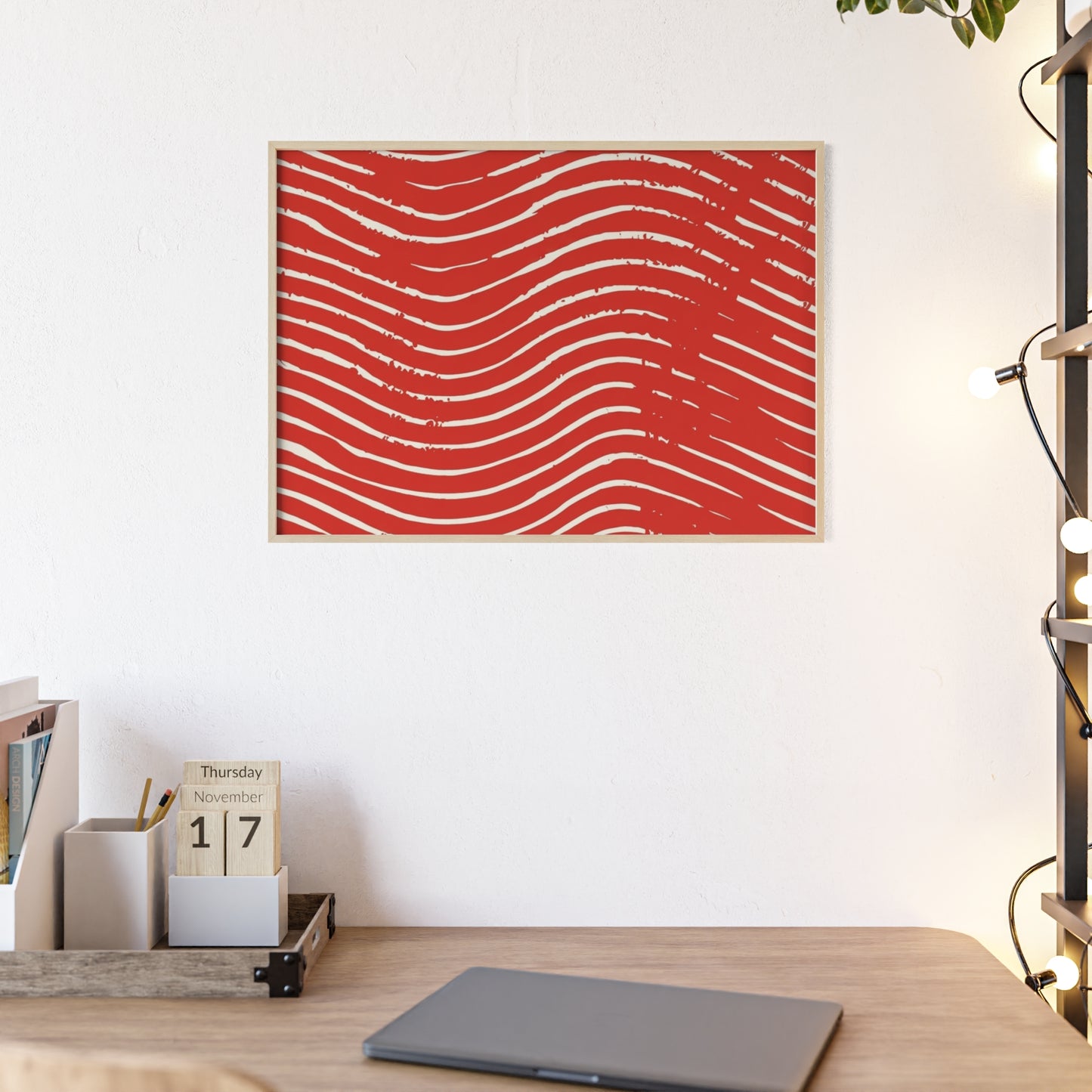 Scarlet Tide Wood Framed Posters