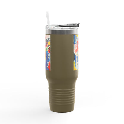 Abstract Flora 40oz Insulated Travel Mug