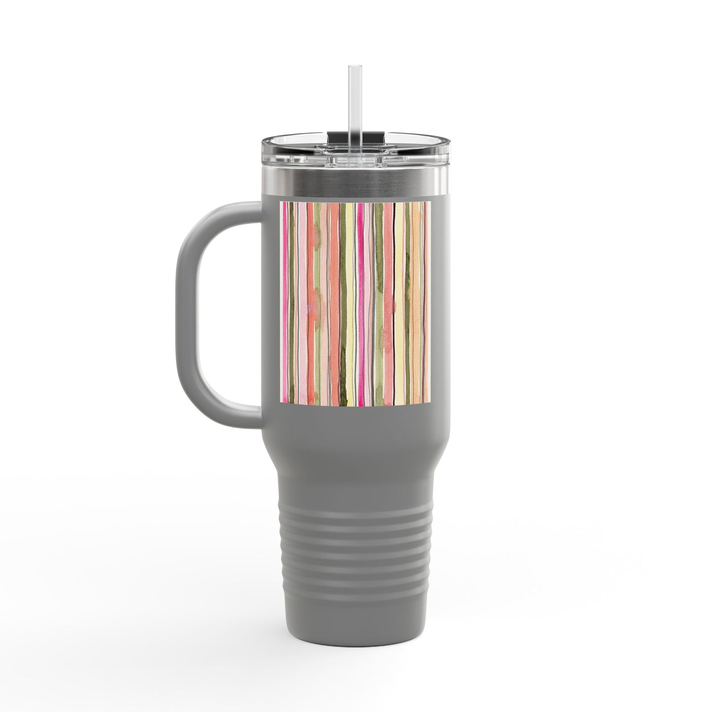 Summer Stripe 40oz Insulated Travel Mug