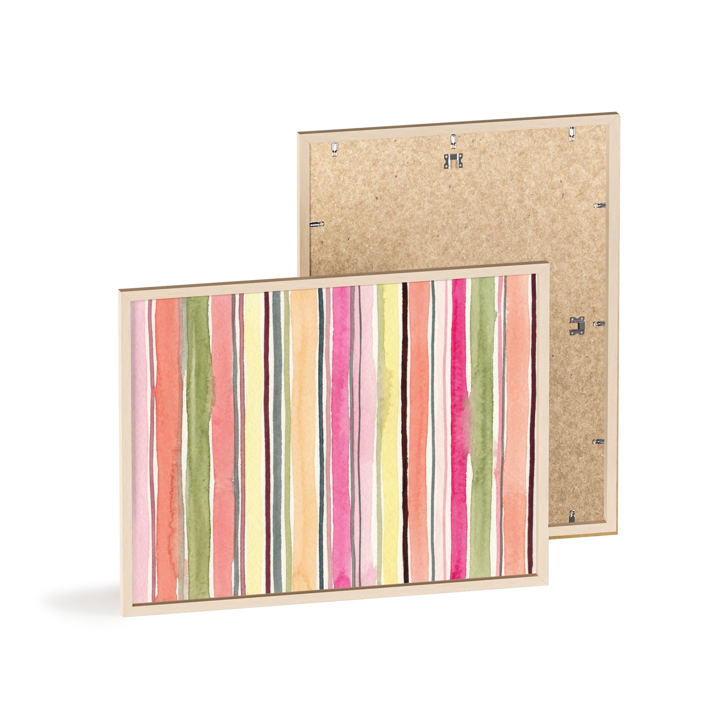 Summer Stripe Wood Framed Posters