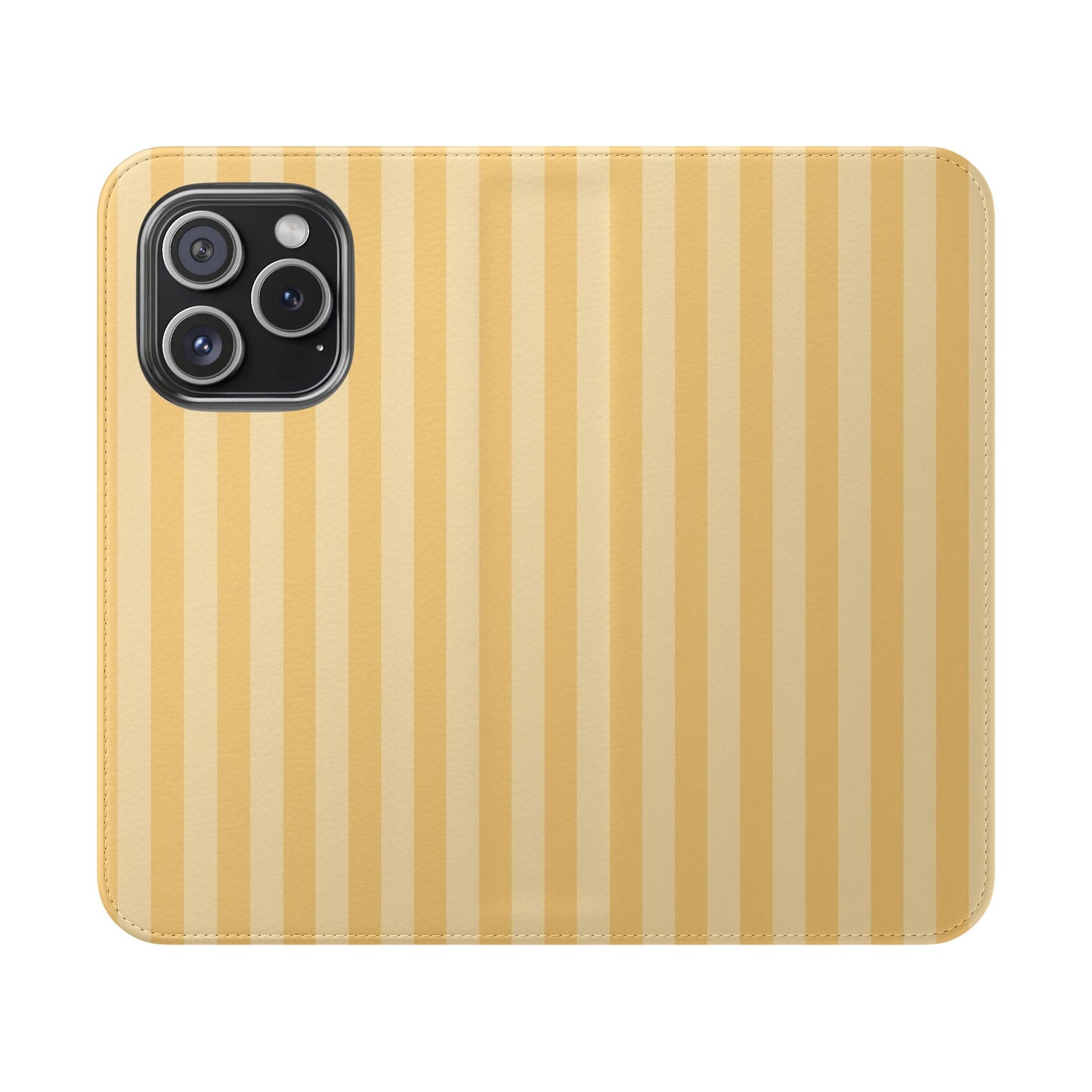 Buttercup Stripe Vegan Leather Flip Case