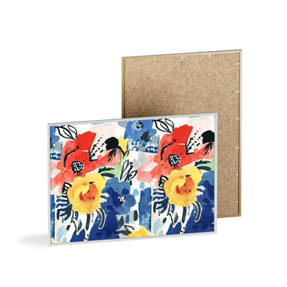 Abstract Flora Wood Framed Posters