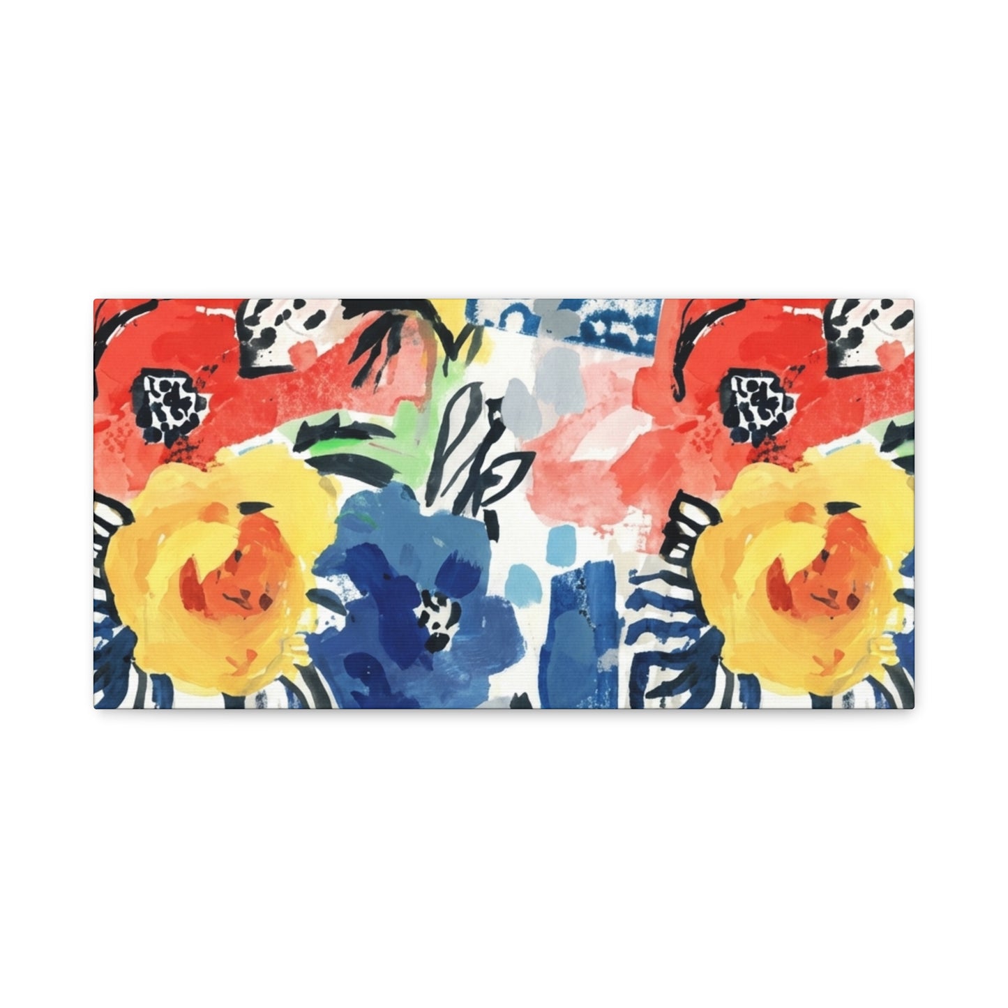 Abstract Flora Stretched Canvas Wall Art