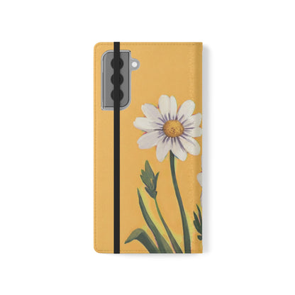 Spring Daisies Vegan Leather Flip Case