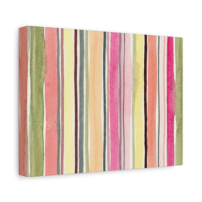 Summer Stripe Stretched Canvas Wall Art