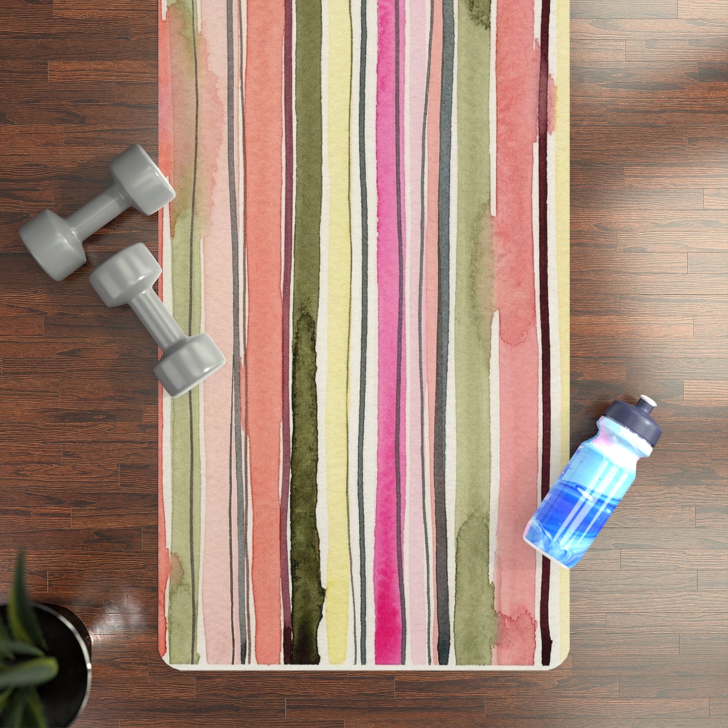 Summer Stripe Rubber Yoga Mat