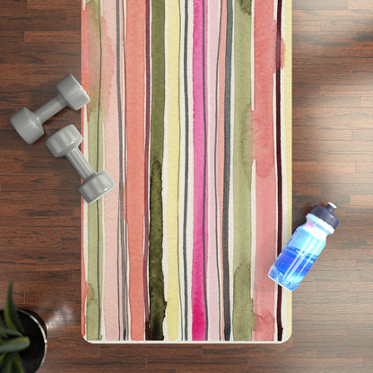 Summer Stripe Rubber Yoga Mat