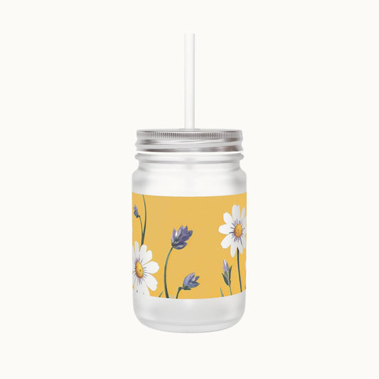 Spring Daisies Mason Jar Tumbler