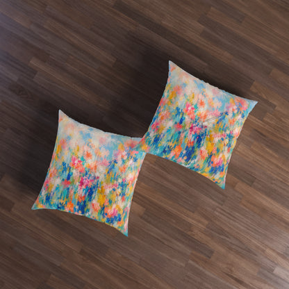 Chromatic Meadow Square Tufted Floor Pillow