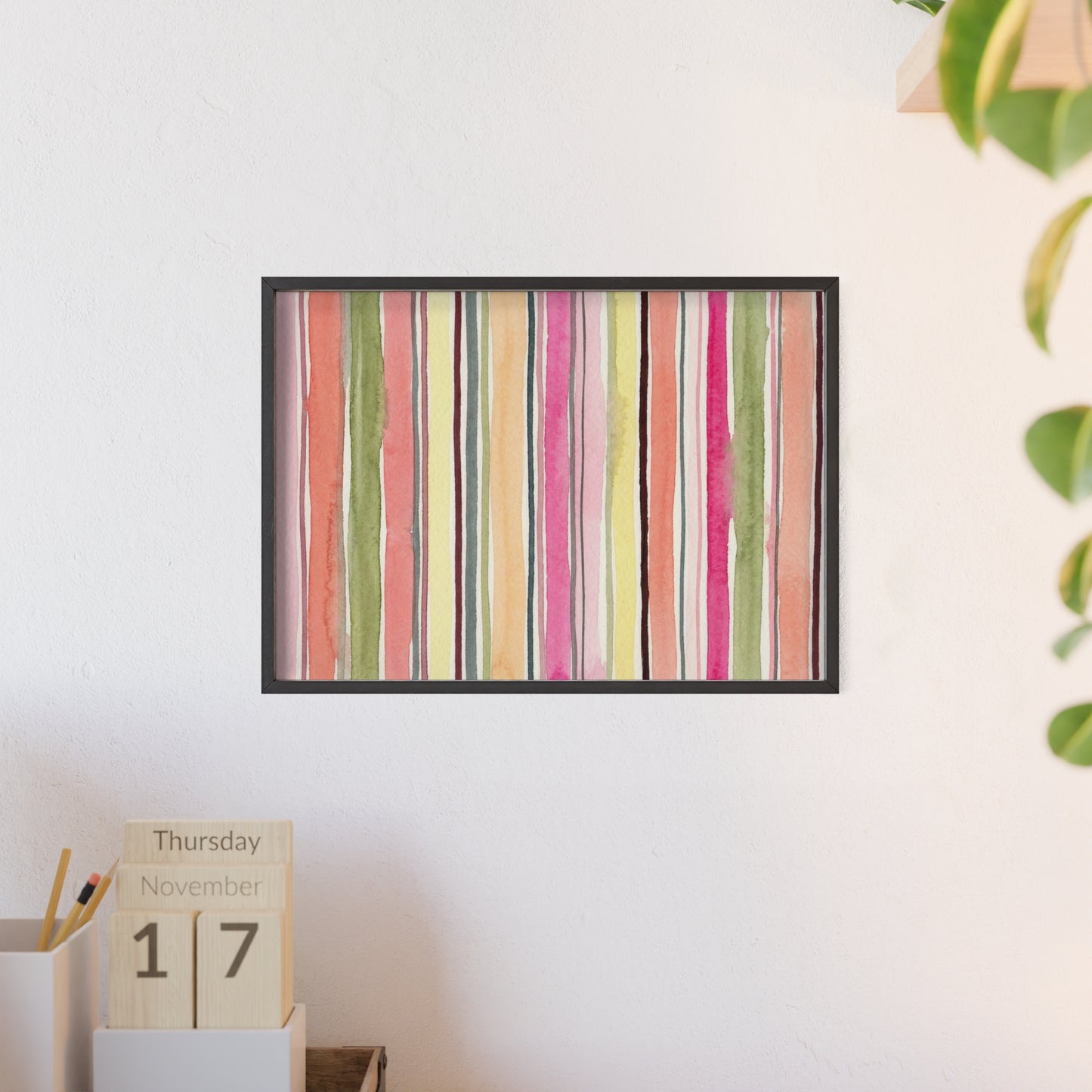 Summer Stripe Wood Framed Posters