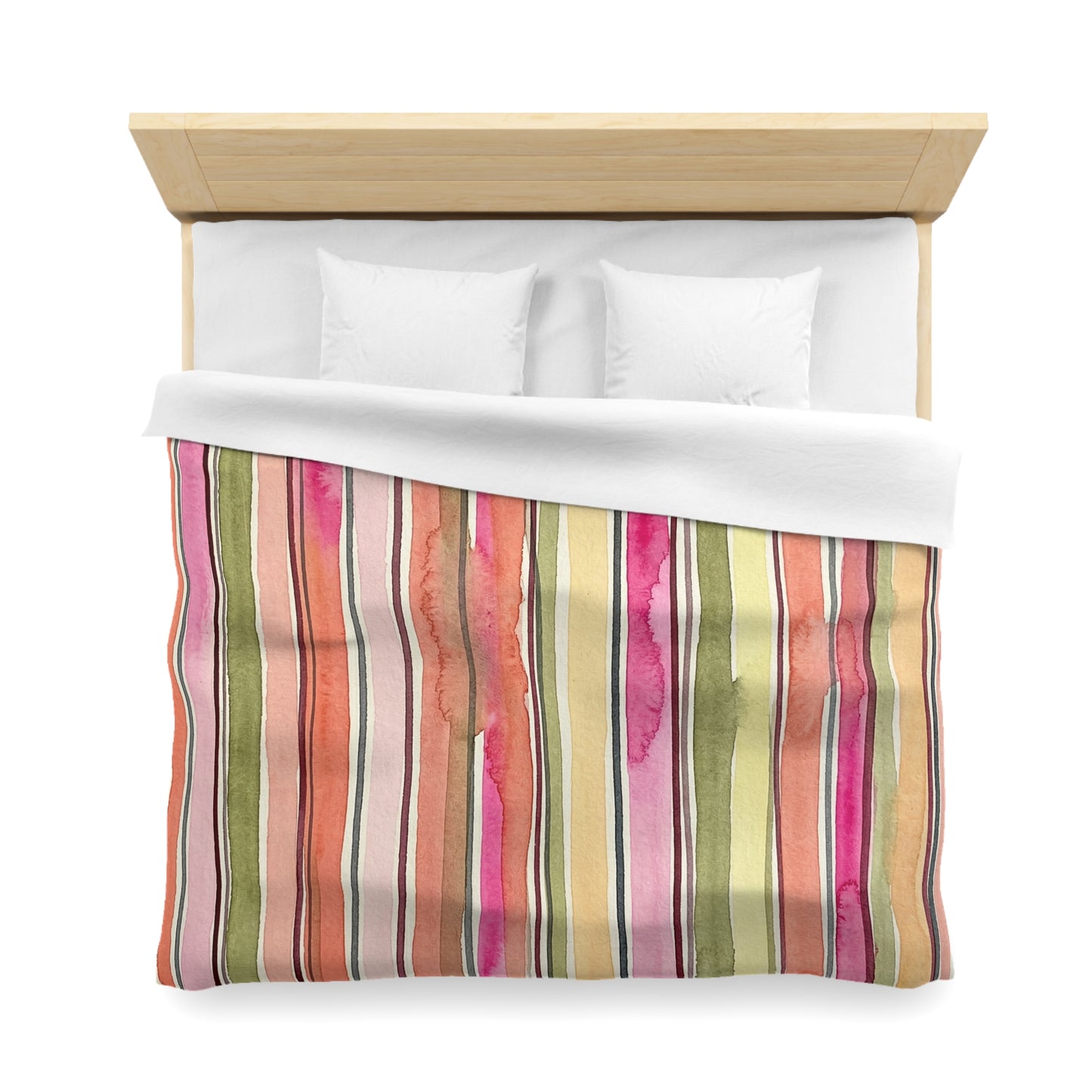 Summer Stripe Microfiber Duvet Cover