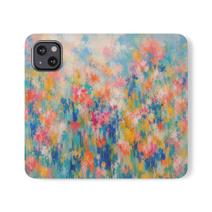 Chromatic Meadow Vegan Leather Flip Case