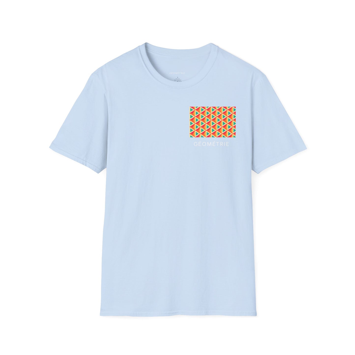 Geometric Pattern Unisex Softstyle T-Shirt, Casual Tee, Gift for Him/Her, Summer Wear, Trendy Streetwear, Cool Graphic Tee