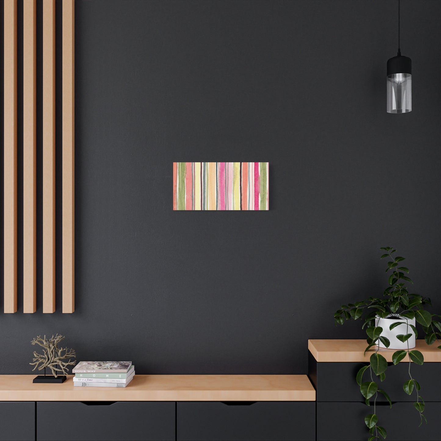 Summer Stripe Stretched Canvas Wall Art