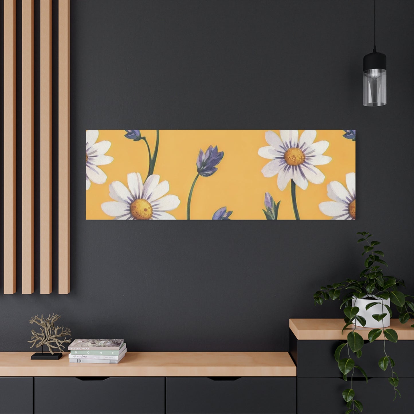 Spring Daisies Stretched Canvas Wall Art