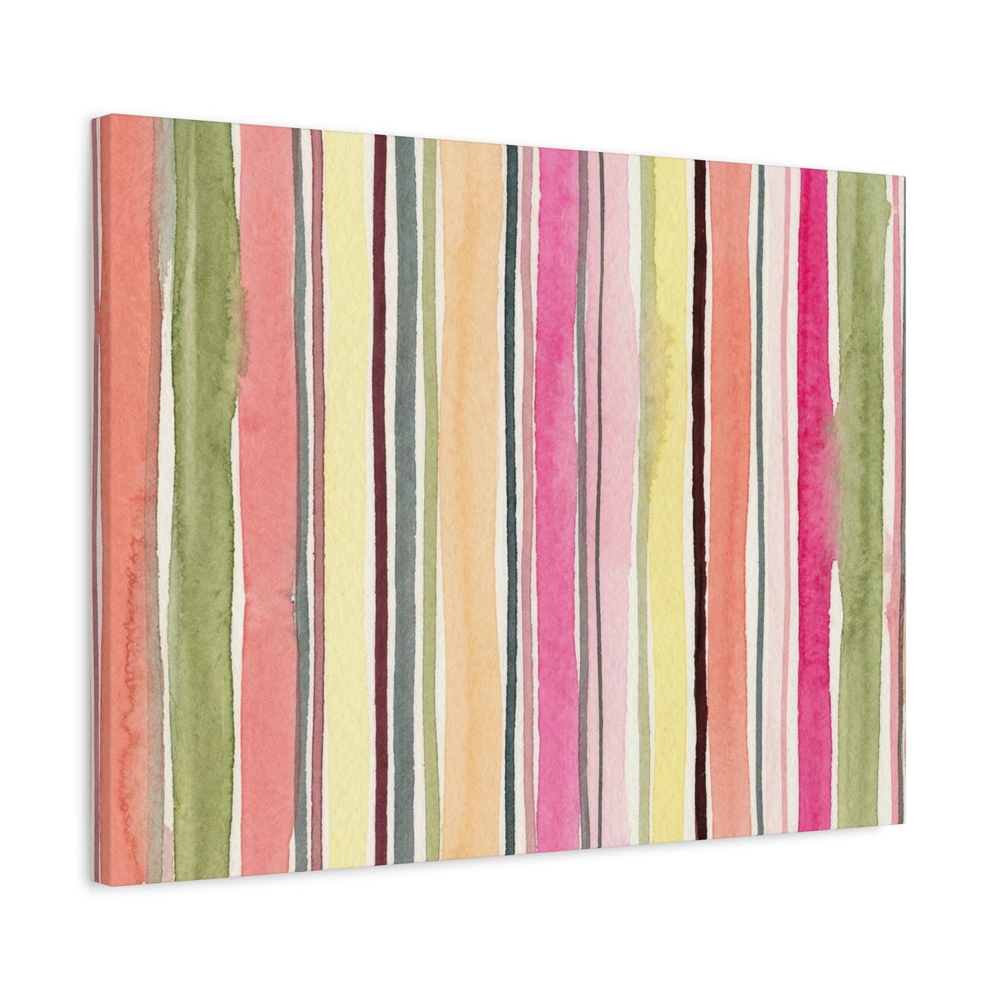 Summer Stripe Stretched Canvas Wall Art
