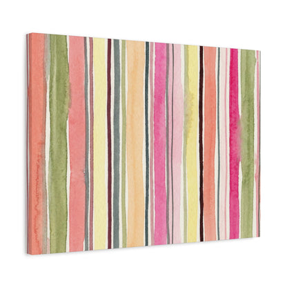 Summer Stripe Stretched Canvas Wall Art