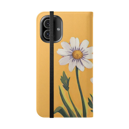 Spring Daisies Vegan Leather Flip Case