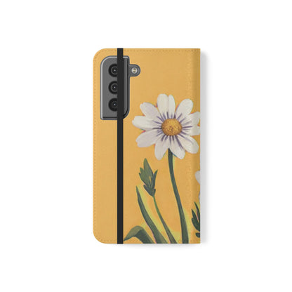Spring Daisies Vegan Leather Flip Case