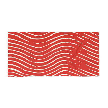 Scarlet Tide Beach Towel