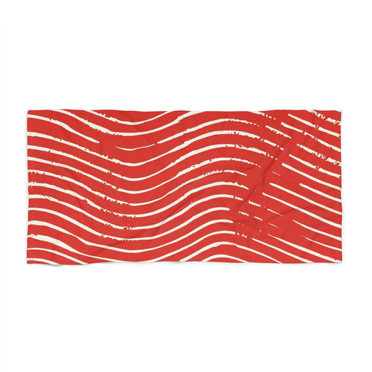 Scarlet Tide Beach Towel
