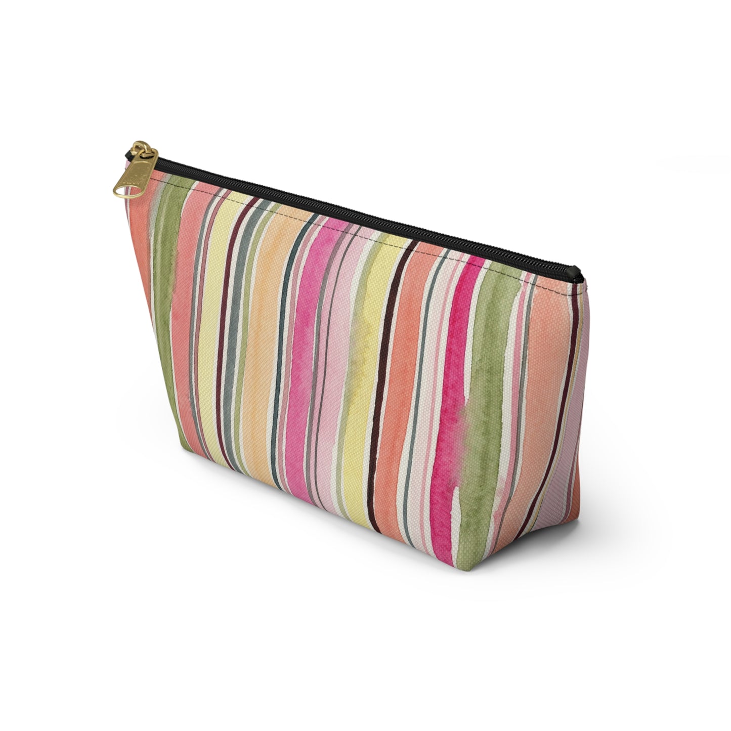 Summer Stripe Accessory Pouch with T-bottom