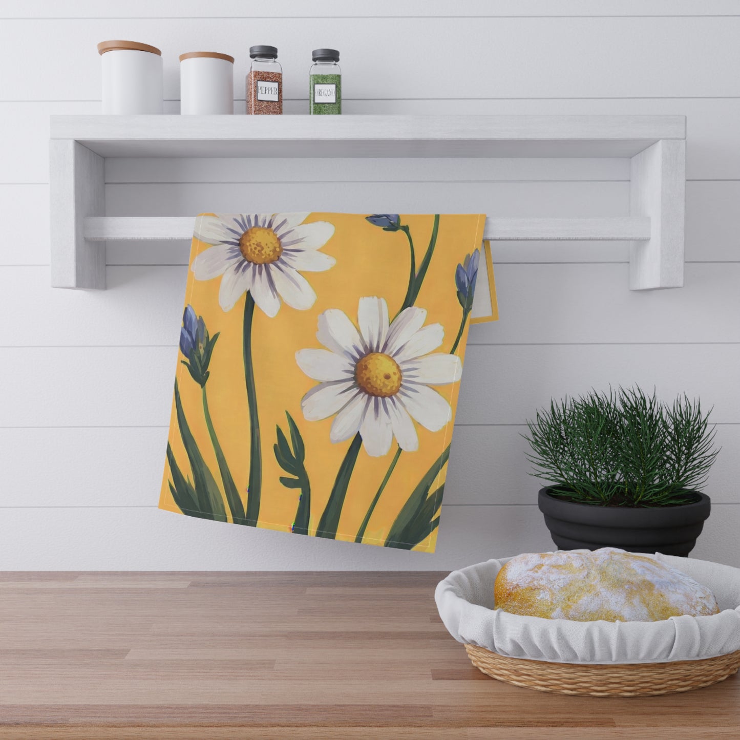 Spring Daisies Tea Towel