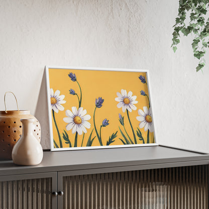 Spring Daisies Wood Framed Posters