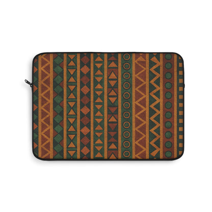 Tribal Pattern Laptop Sleeve | Boho Chic Tech Accessory, Modern Geometric Design for Students, Gifts for Her, Back to School