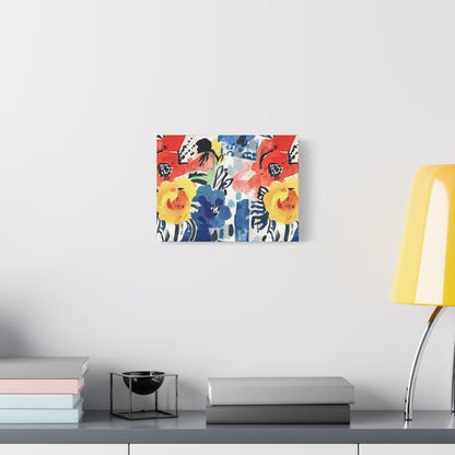 Abstract Flora Stretched Canvas Wall Art