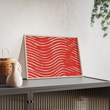 Scarlet Tide Wood Framed Posters