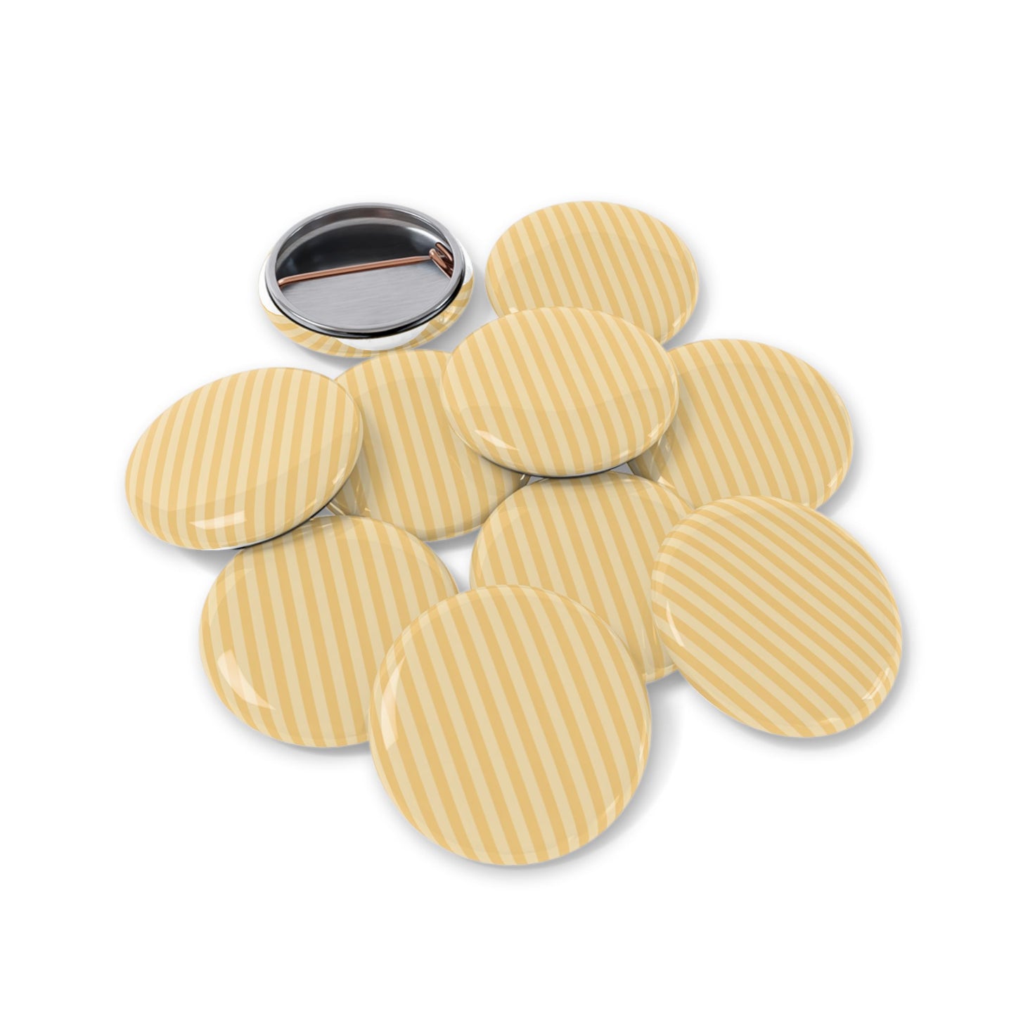Buttercup Stripe Round Pins