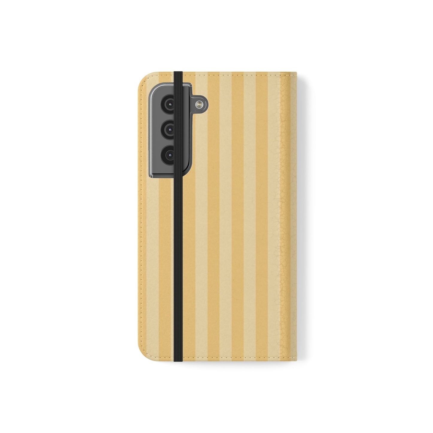 Buttercup Stripe Vegan Leather Flip Case