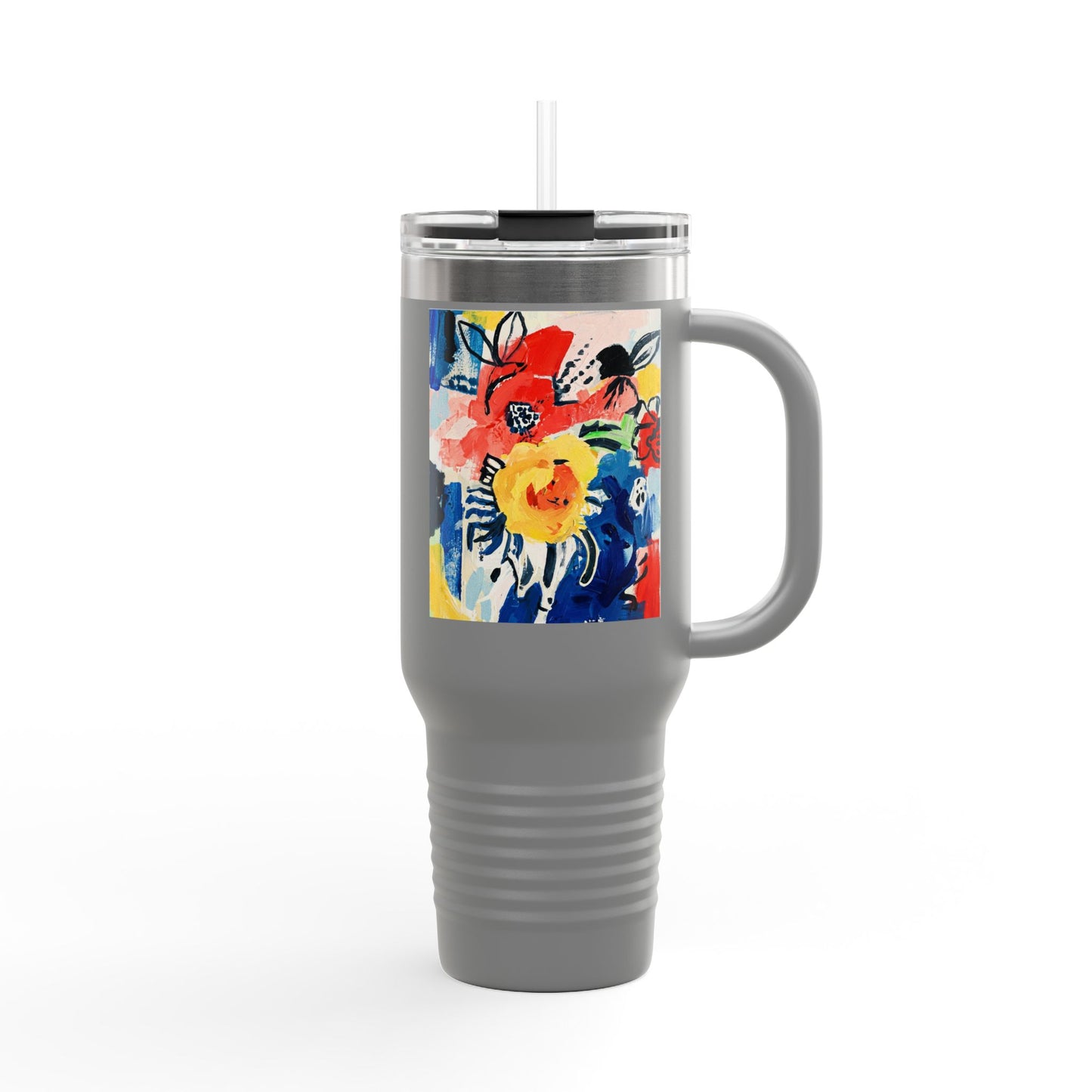 Abstract Flora 40oz Insulated Travel Mug