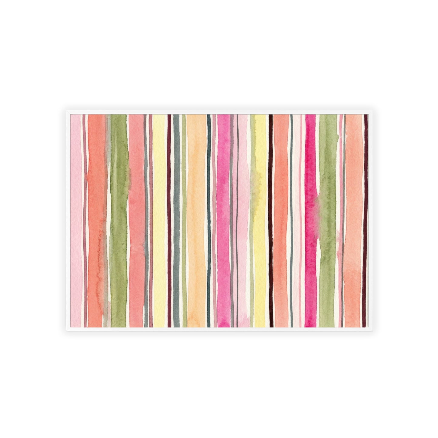 Summer Stripe Wood Framed Posters