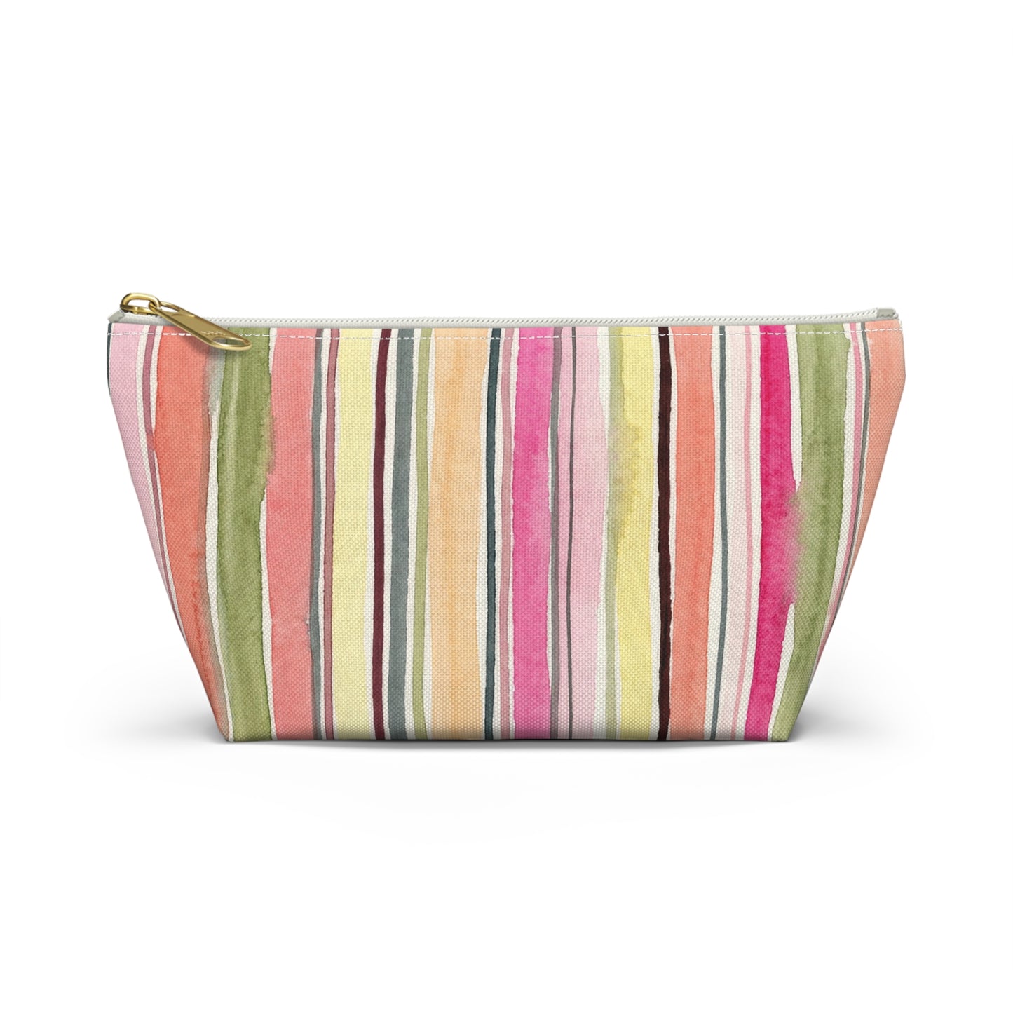 Summer Stripe Accessory Pouch with T-bottom