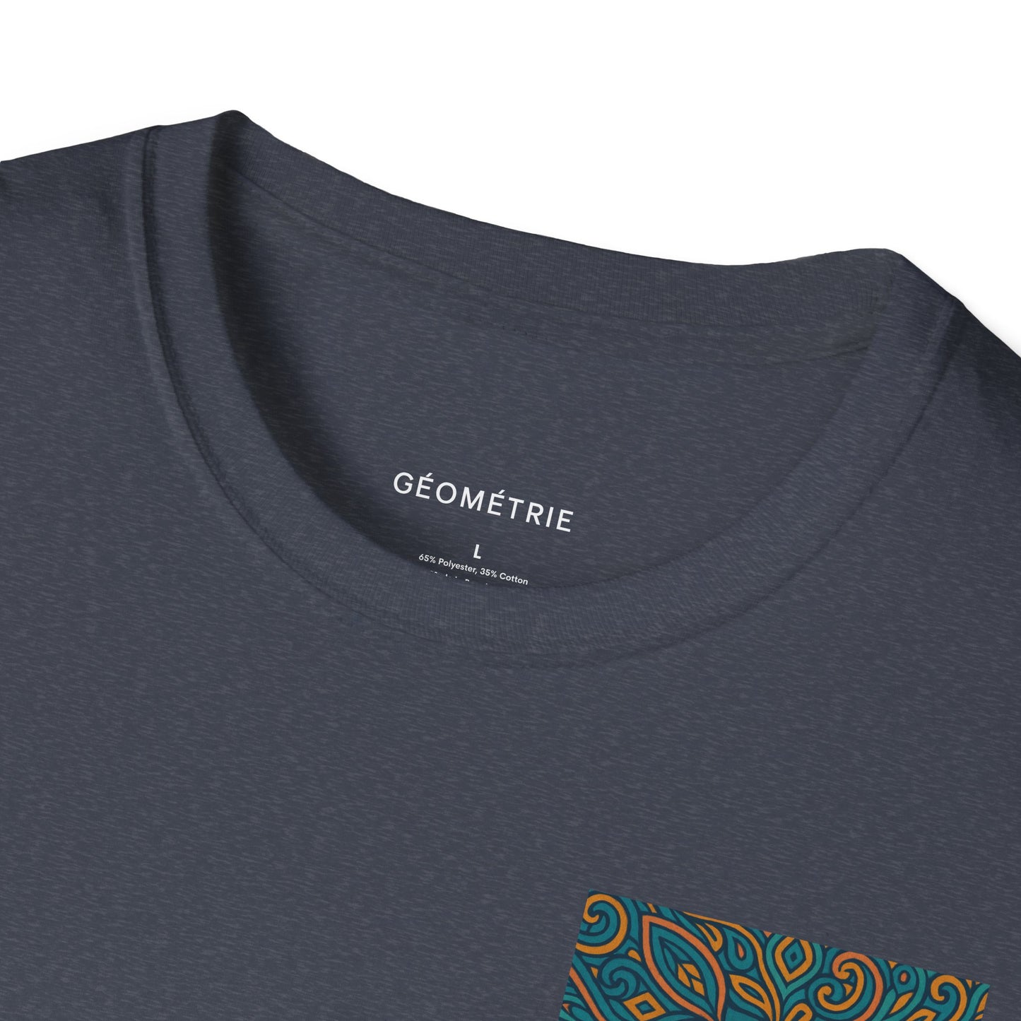 Geo Pattern Unisex Softstyle T-Shirt | Casual Everyday Tee, Graphic Shirt, Gift for Him/Her, Trendy Wear, Artsy Style (Pattern 04)