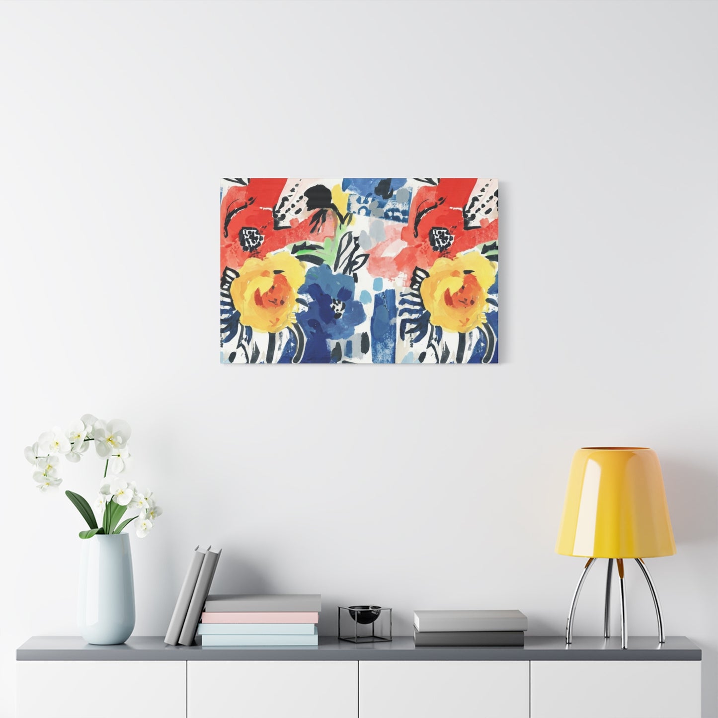 Abstract Flora Stretched Canvas Wall Art