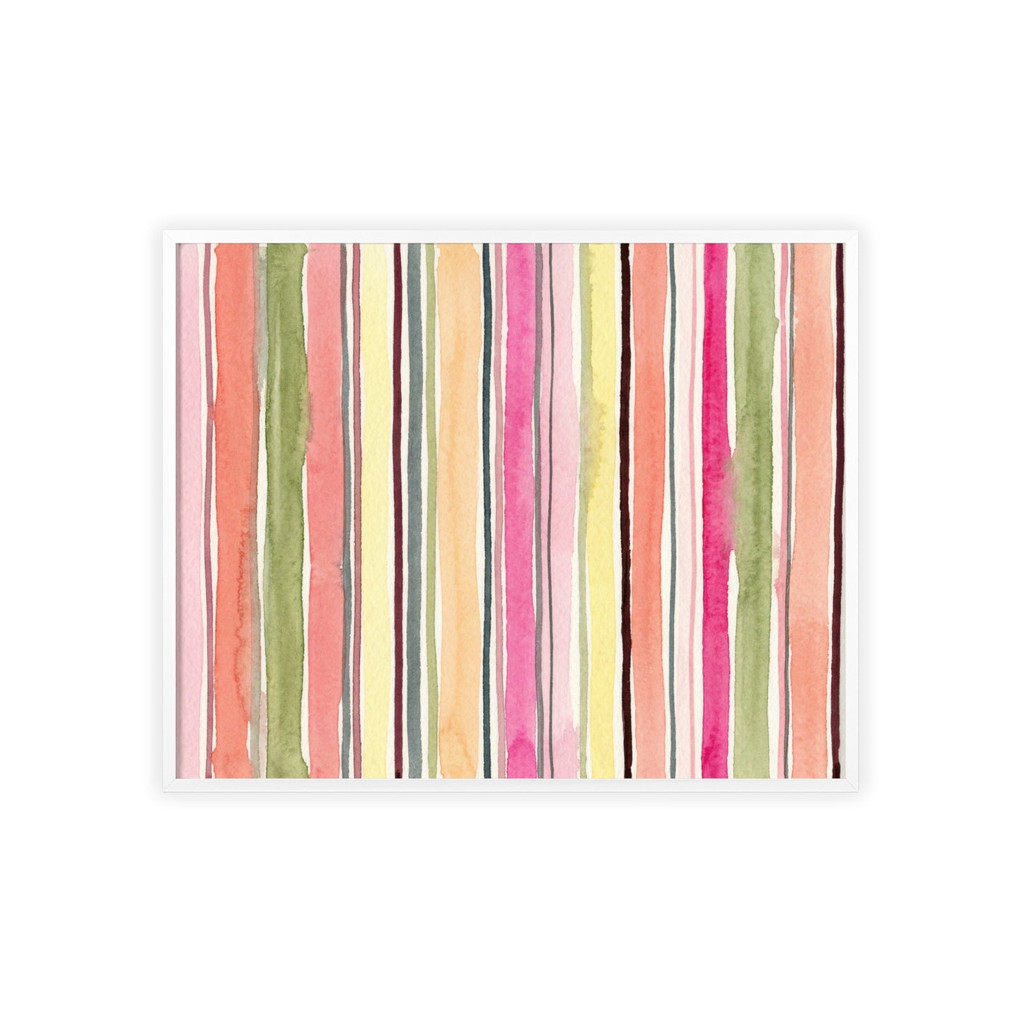 Summer Stripe Wood Framed Posters