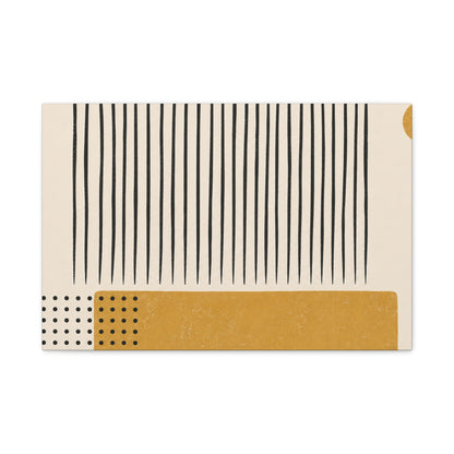 Ochre Cadence Stretched Canvas Wall Art