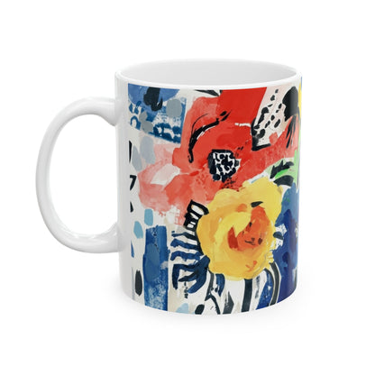 Abstract Flora Ceramic Mug