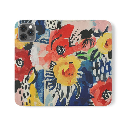 Abstract Flora Vegan Leather Flip Case